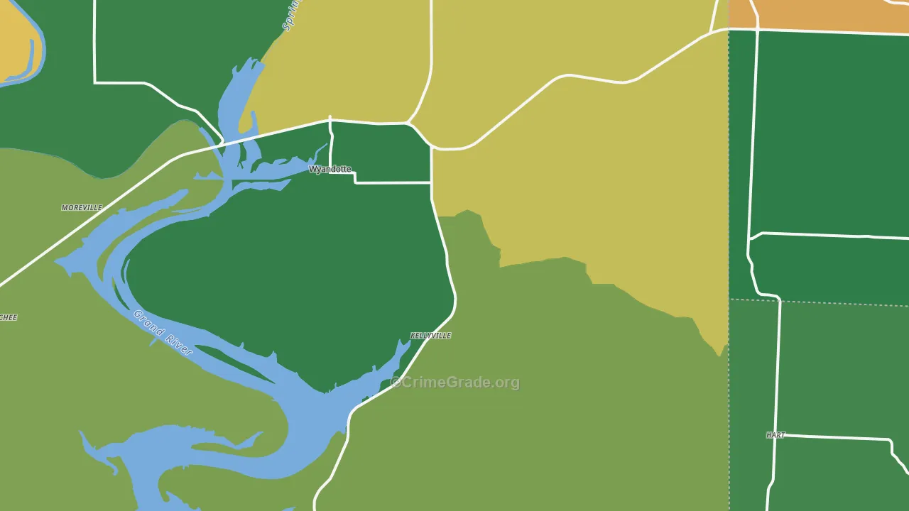 74370, OK Map of Theft Rates