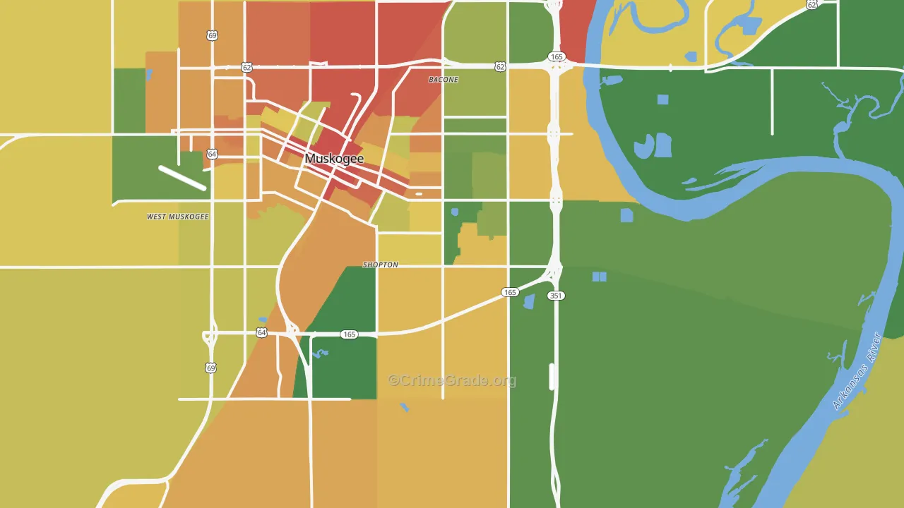 74403, OK Map of Theft Rates