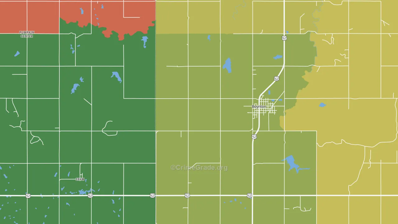 74422, OK Map of Theft Rates
