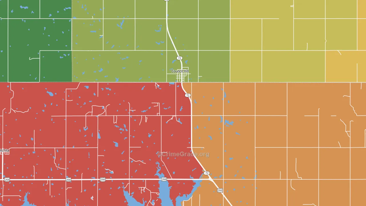 74428, OK Map of Theft Rates