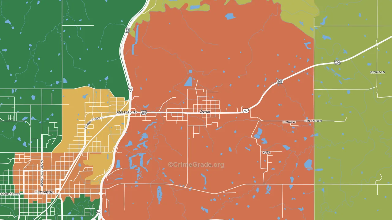 74431, OK Map of Theft Rates