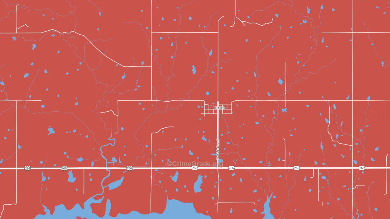 74438, OK Map of Theft Rates