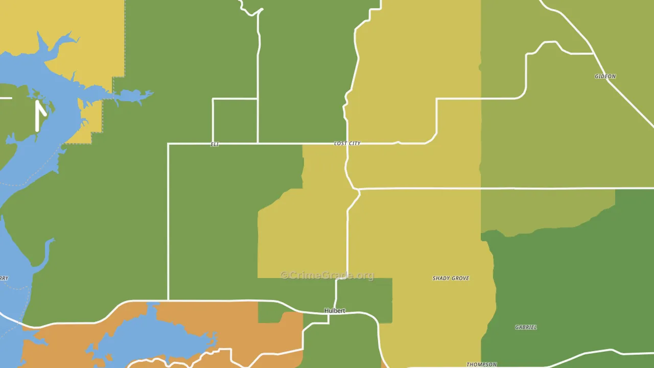 74441, OK Map of Theft Rates