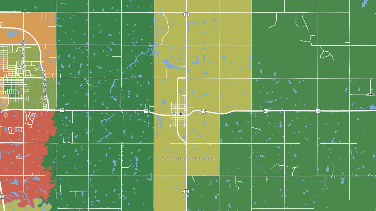74445, OK Map of Theft Rates