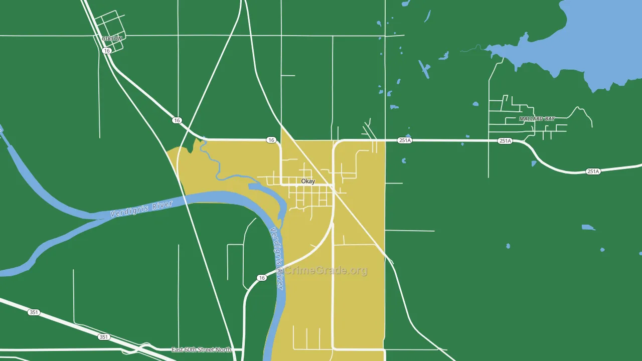 74446, OK Map of Theft Rates