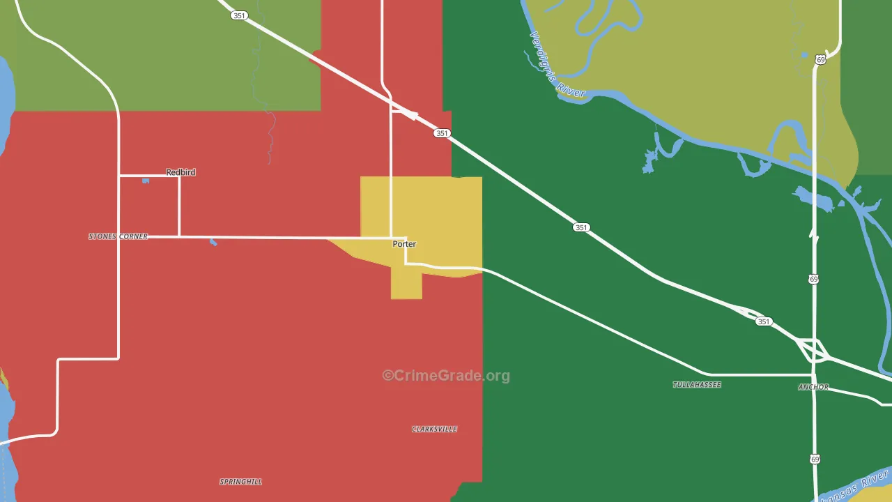 74454, OK Map of Theft Rates