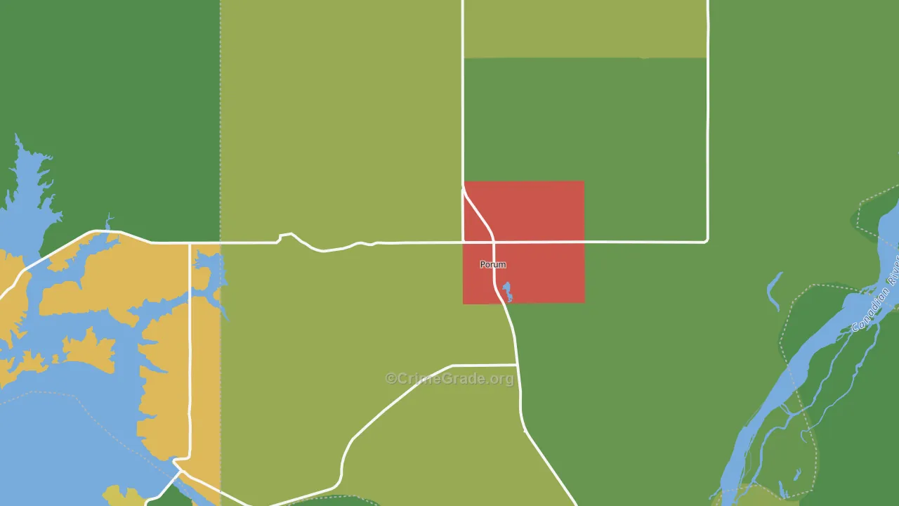 74455, OK Map of Theft Rates