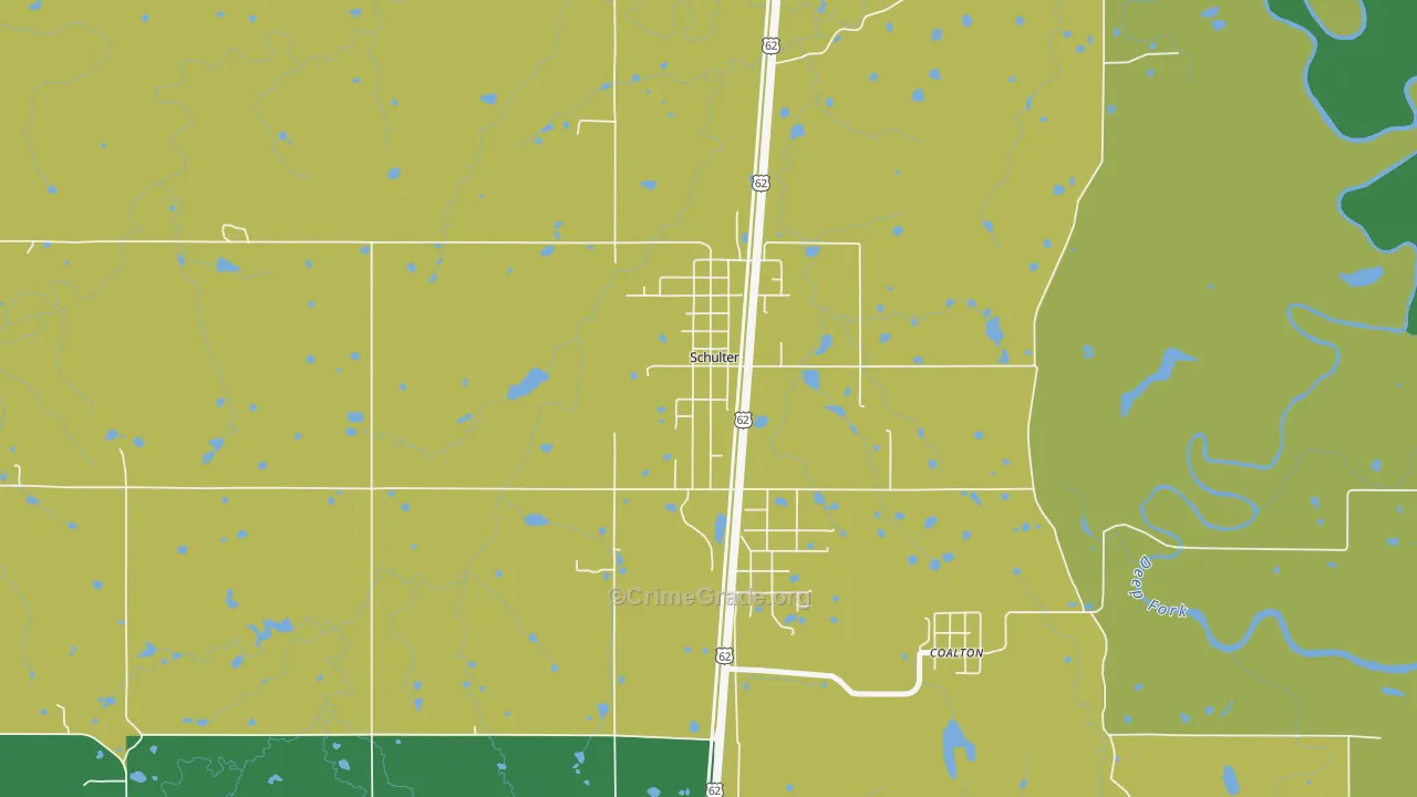74460, OK Map of Theft Rates