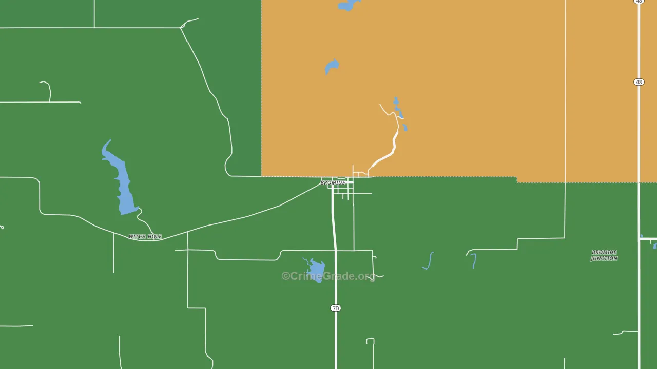 74530, OK Map of Theft Rates