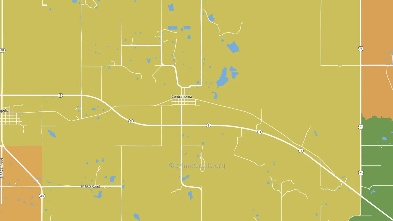 74534, OK Map of Theft Rates