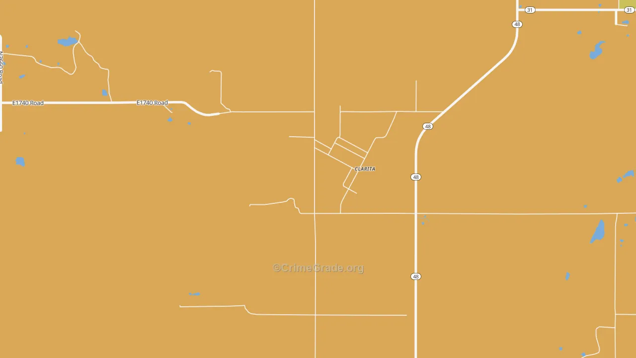 74535, OK Map of Theft Rates