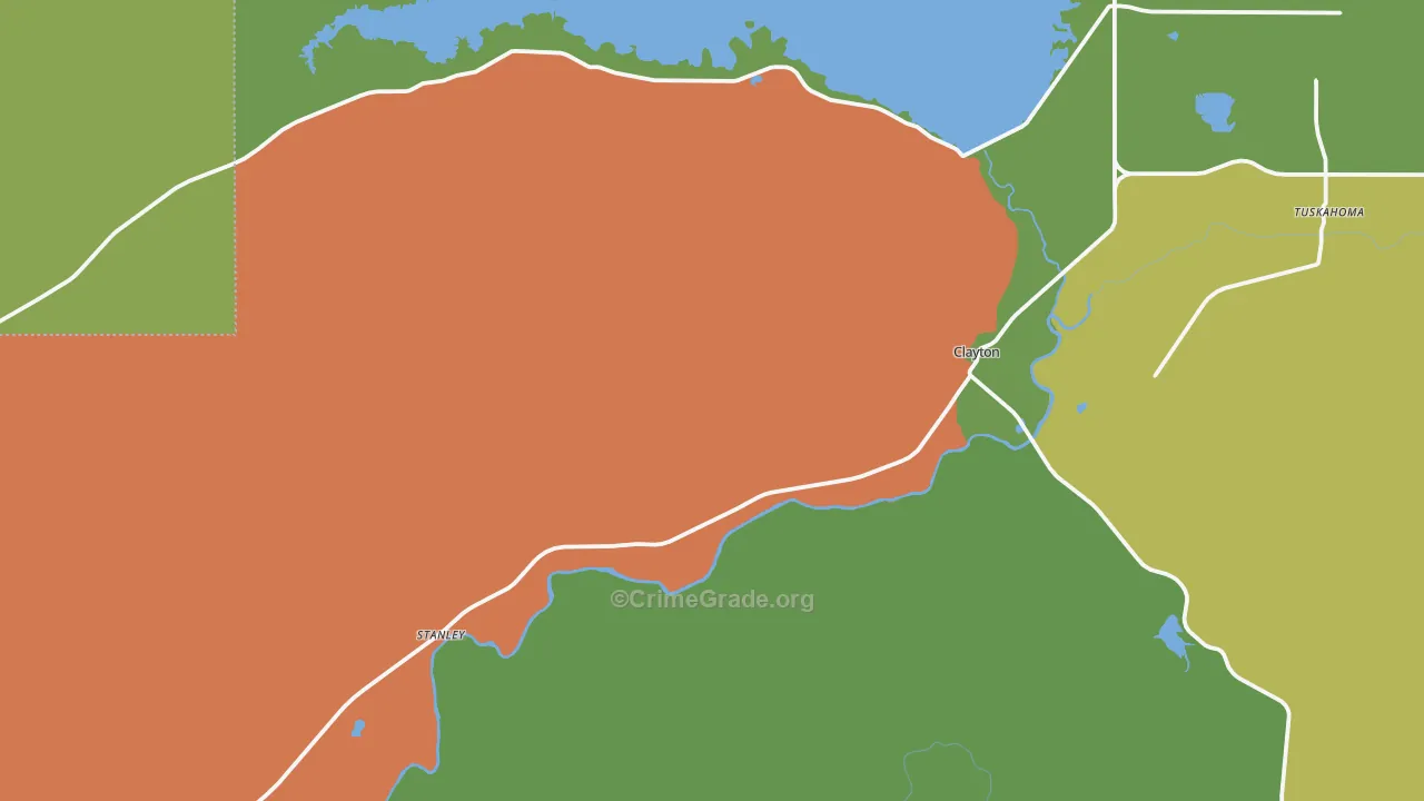 74536, OK Map of Theft Rates