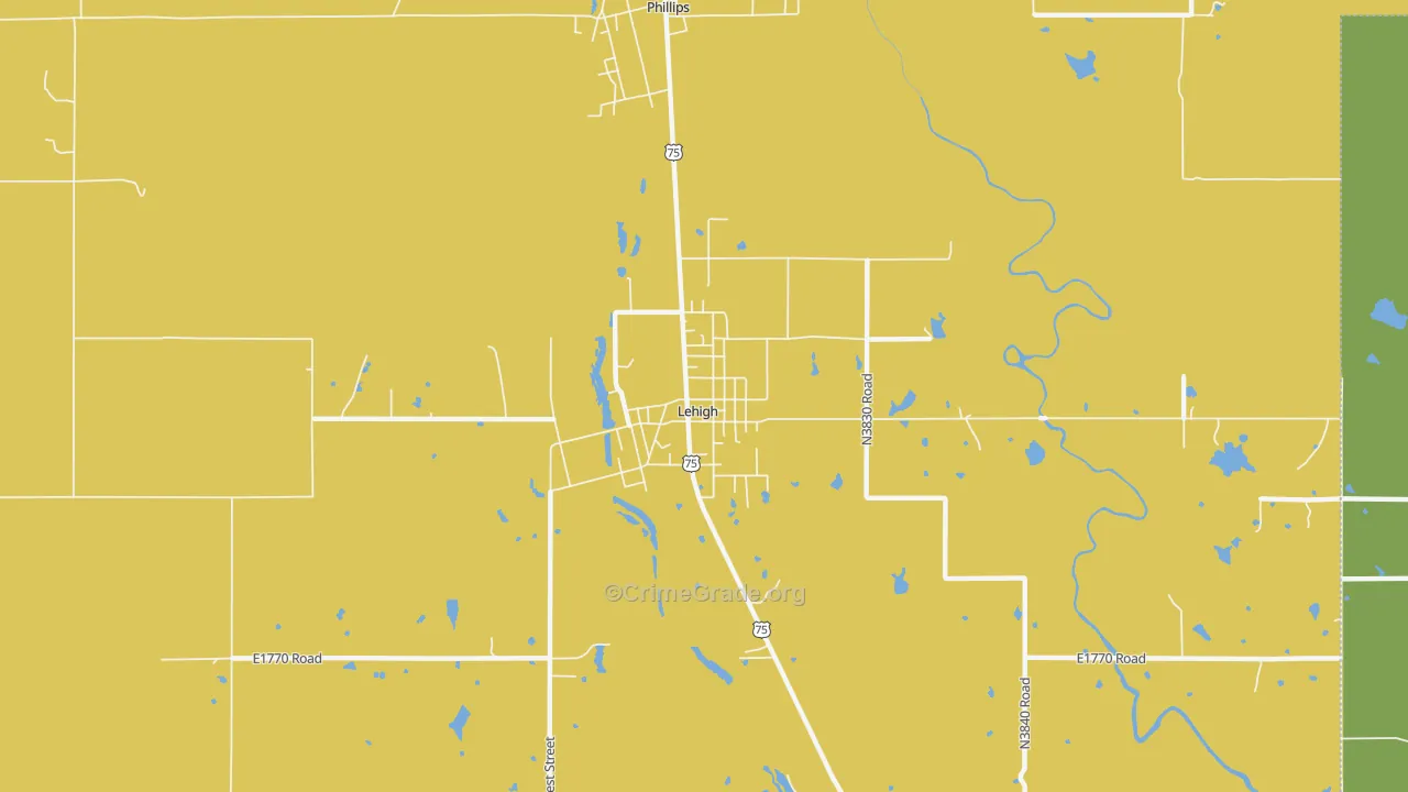 74556, OK Map of Theft Rates