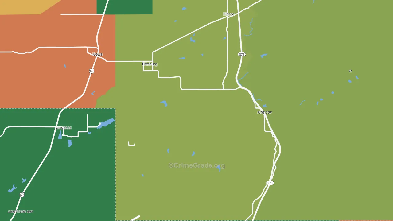 74560, OK Map of Theft Rates