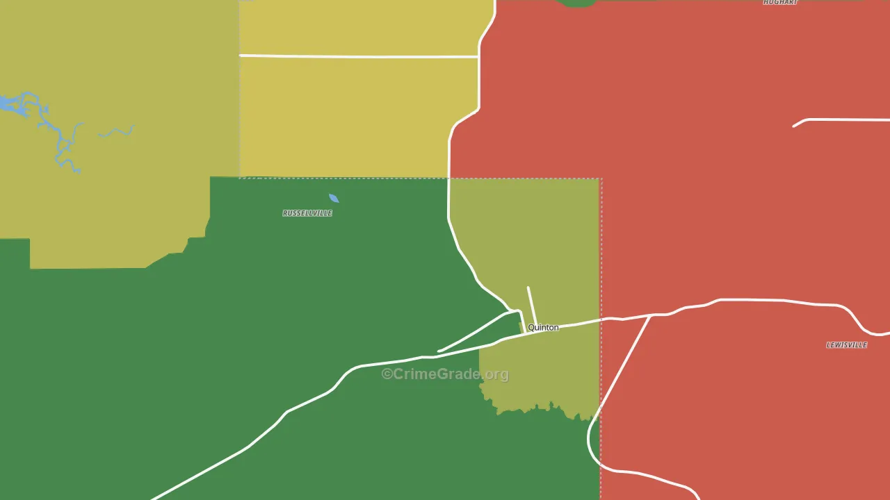 74561, OK Map of Theft Rates