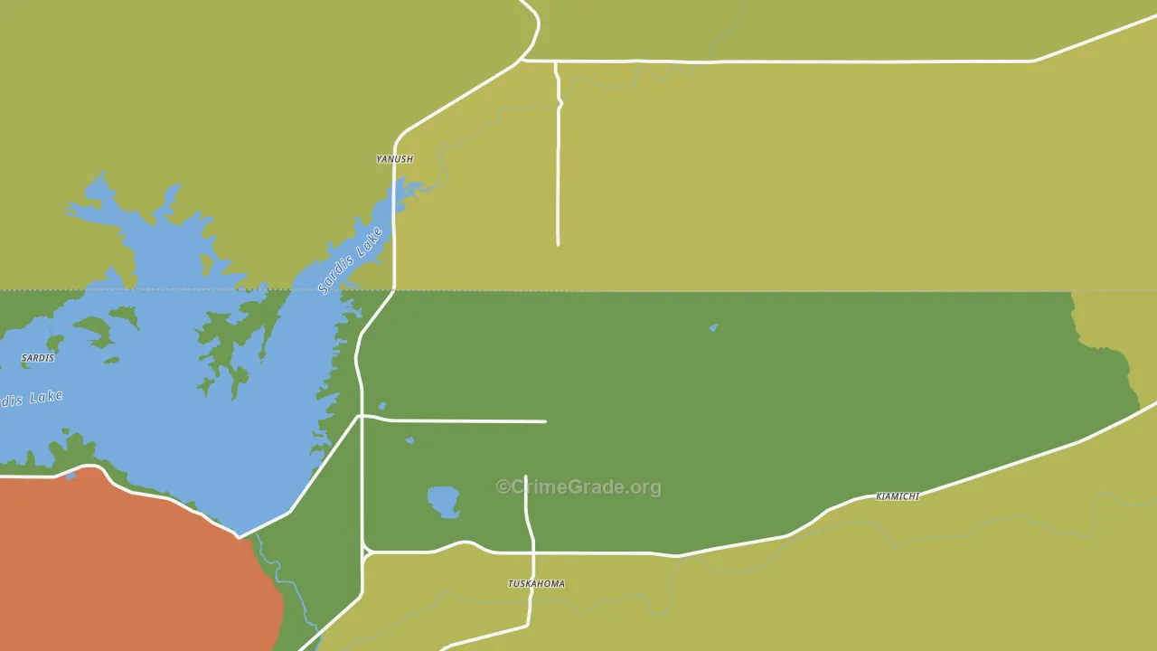 74574, OK Map of Theft Rates