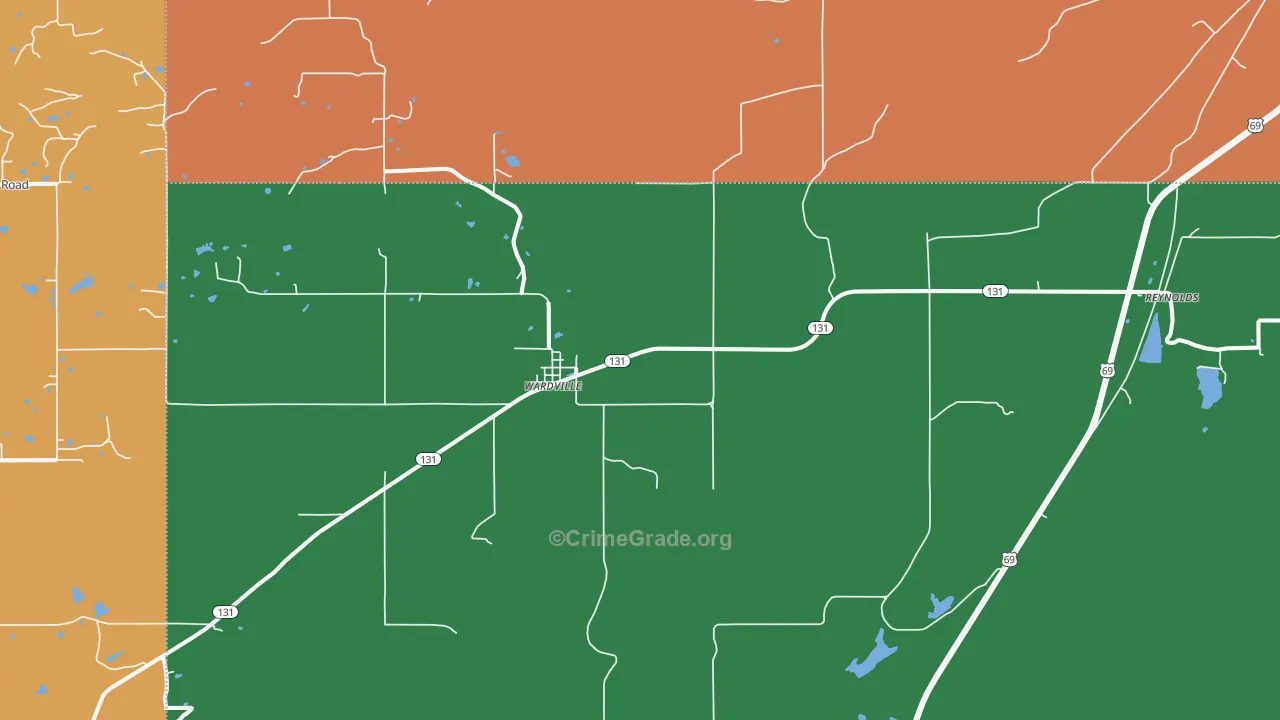 74576, OK Map of Theft Rates
