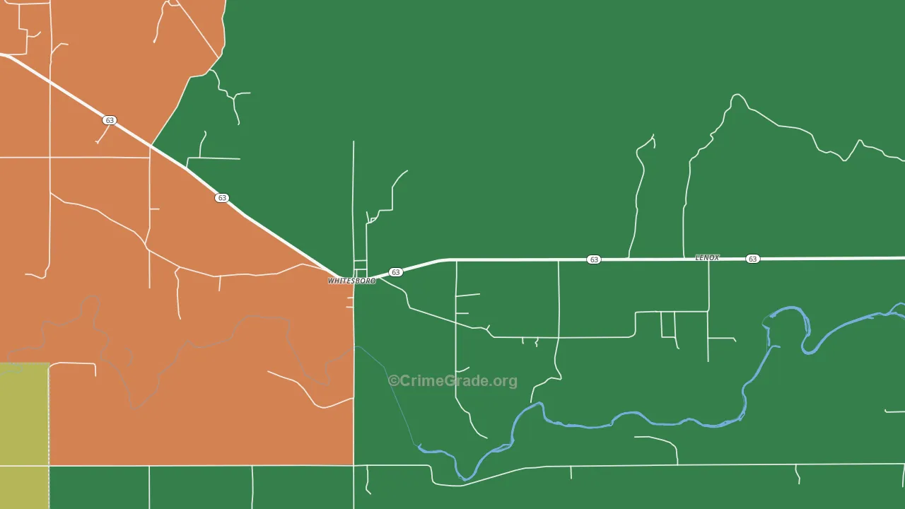 74577, OK Map of Theft Rates