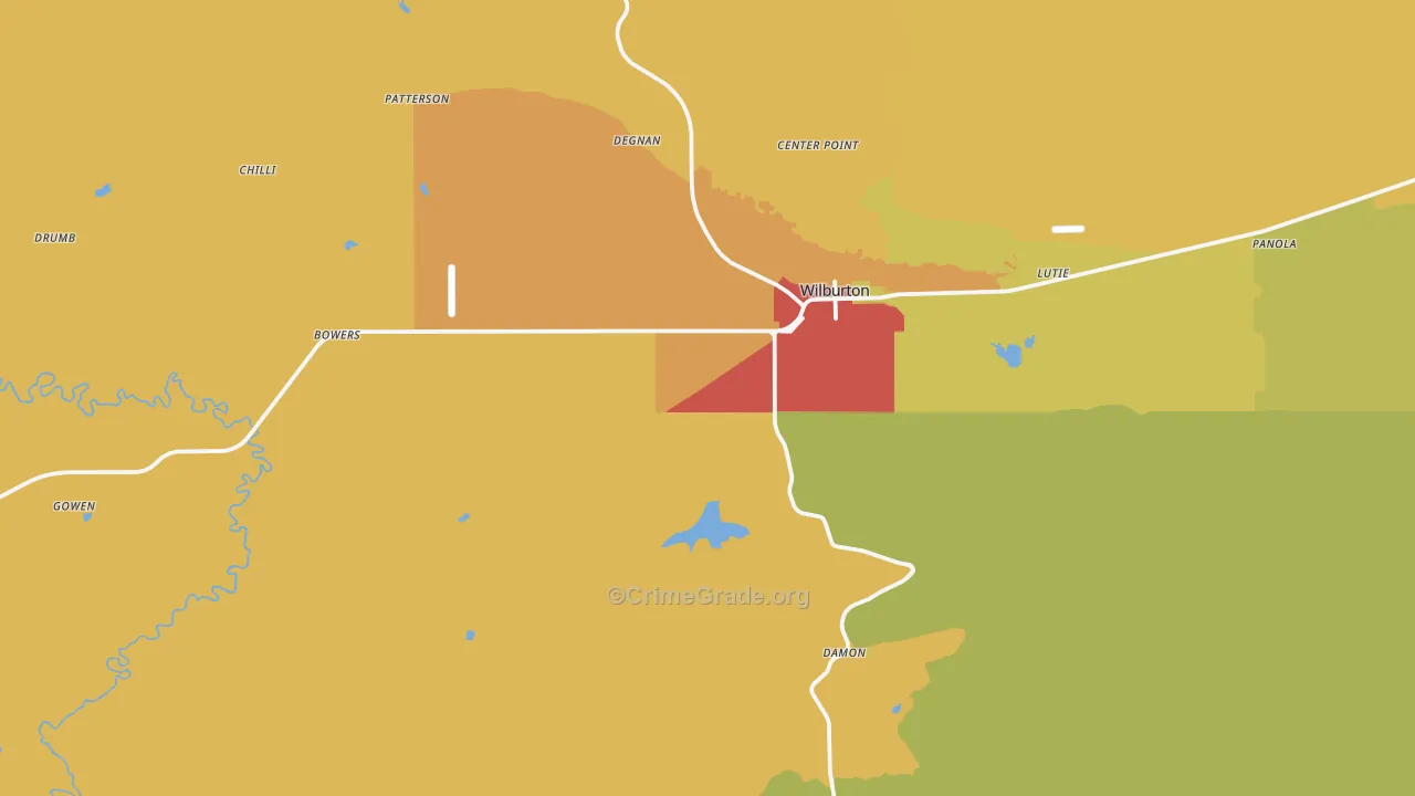 74578, OK Map of Theft Rates