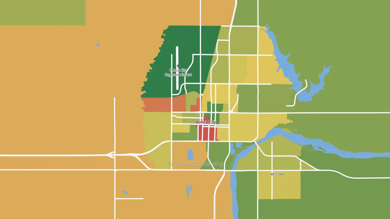 74601, OK Map of Theft Rates