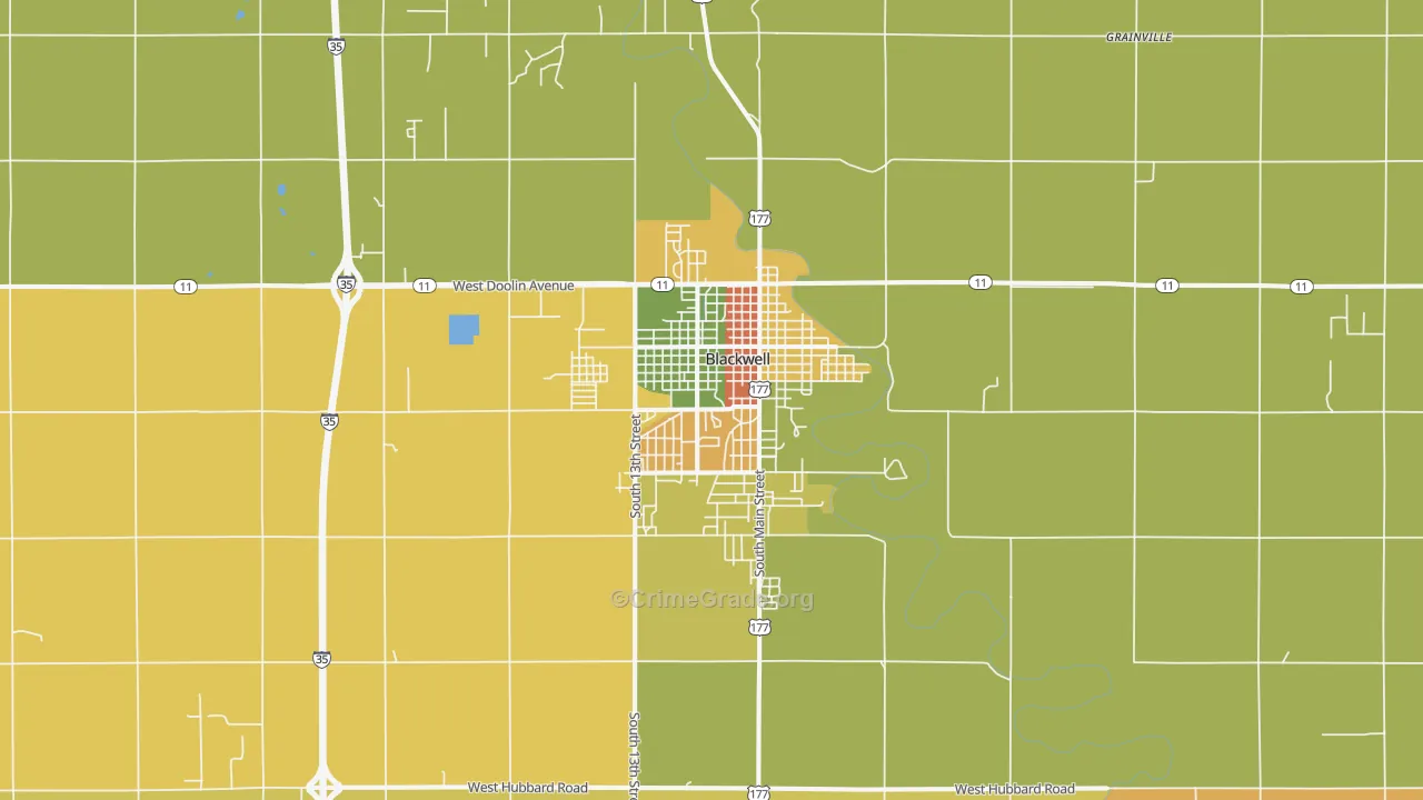 74631, OK Map of Theft Rates