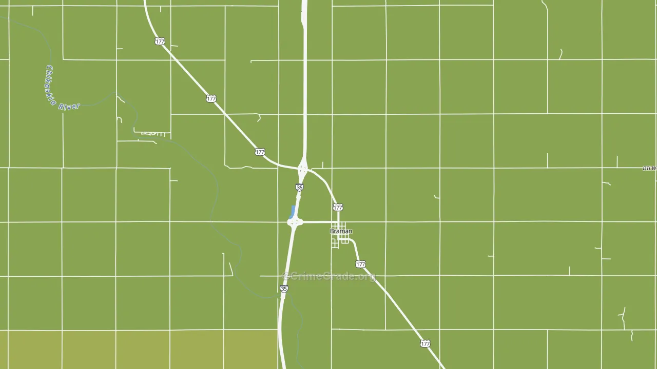 74632, OK Map of Theft Rates