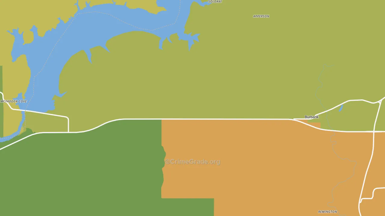 74633, OK Map of Theft Rates