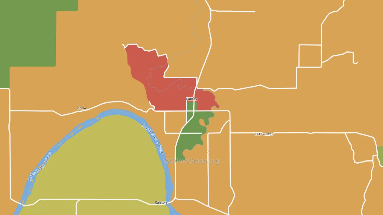 74637, OK Map of Theft Rates