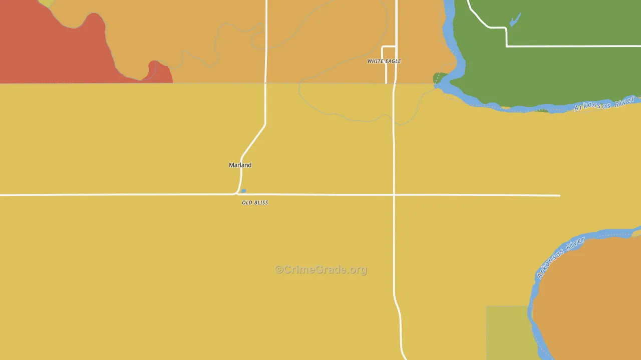 74644, OK Map of Theft Rates
