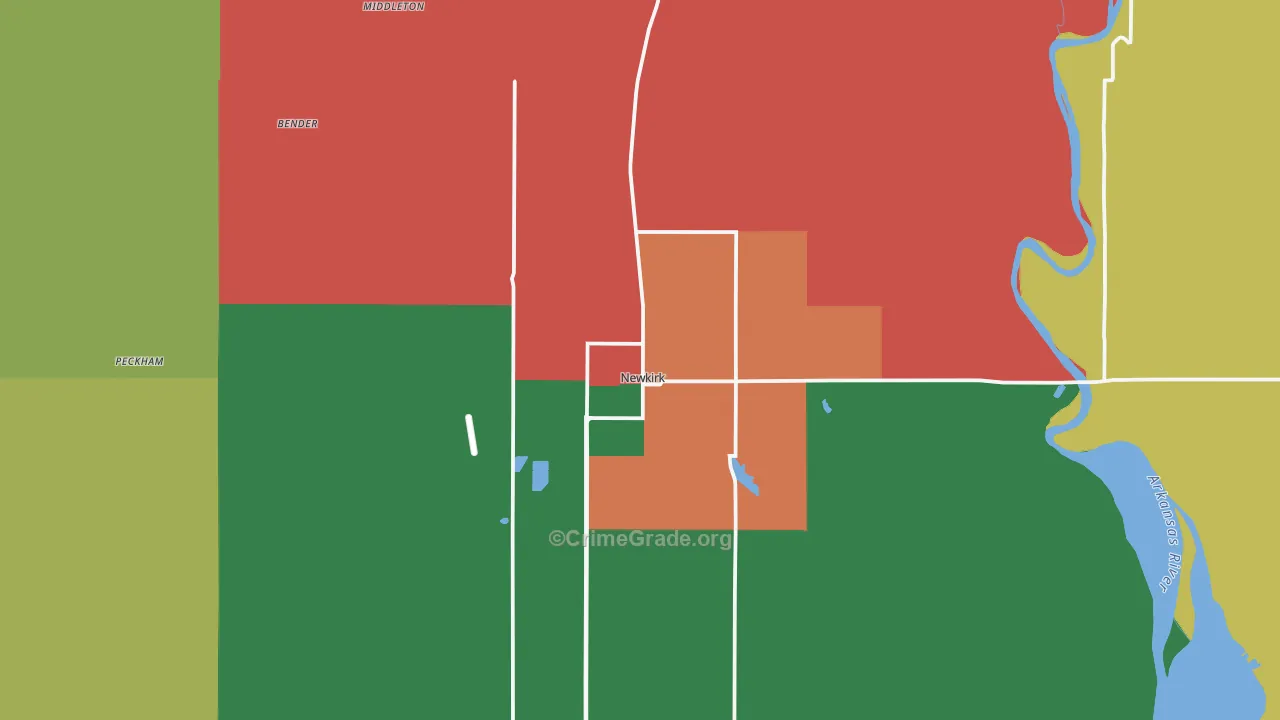 74647, OK Map of Theft Rates