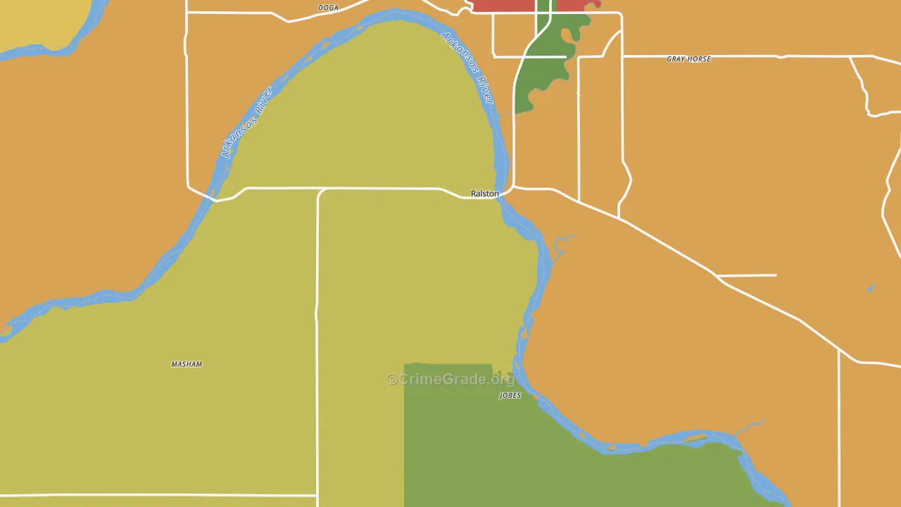 74650, OK Map of Theft Rates