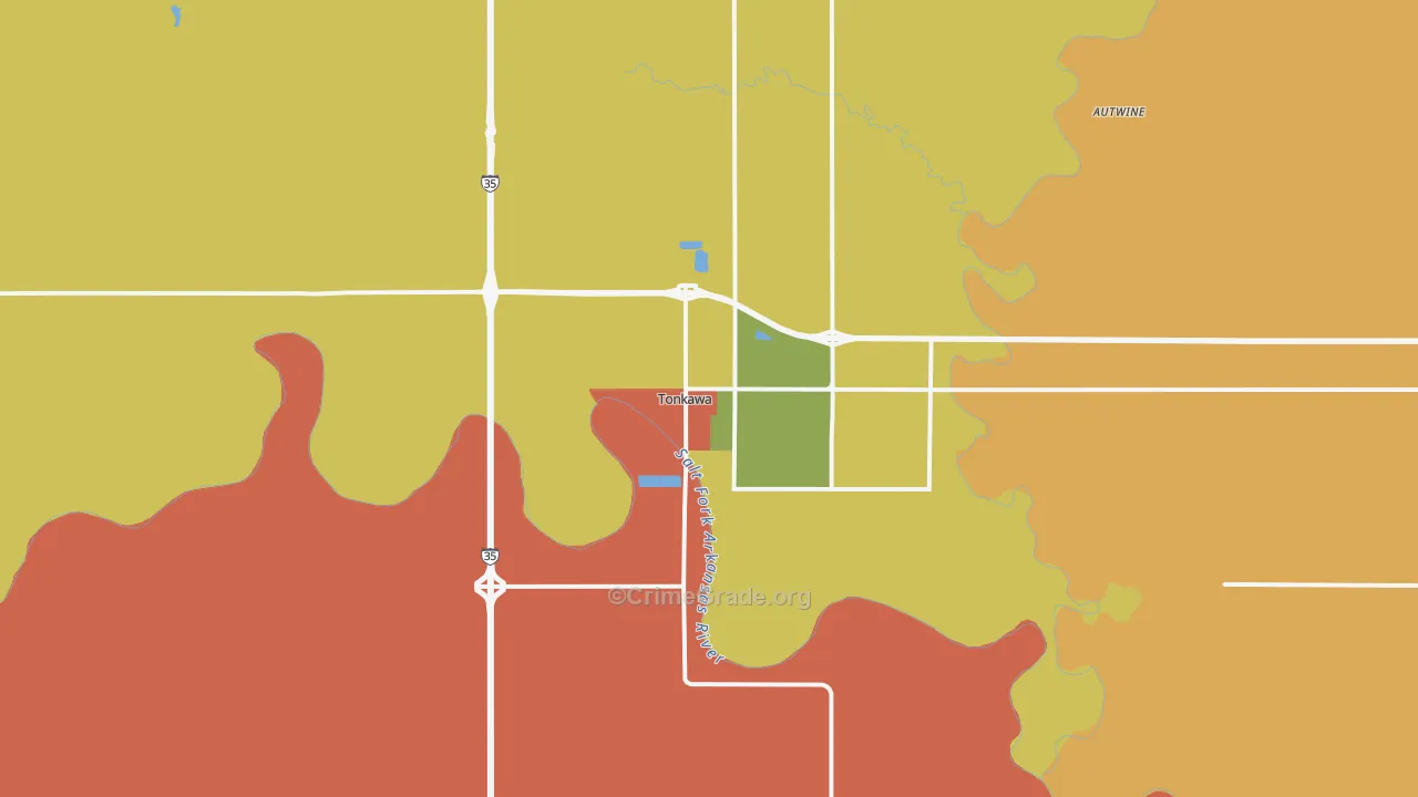 74653, OK Map of Theft Rates