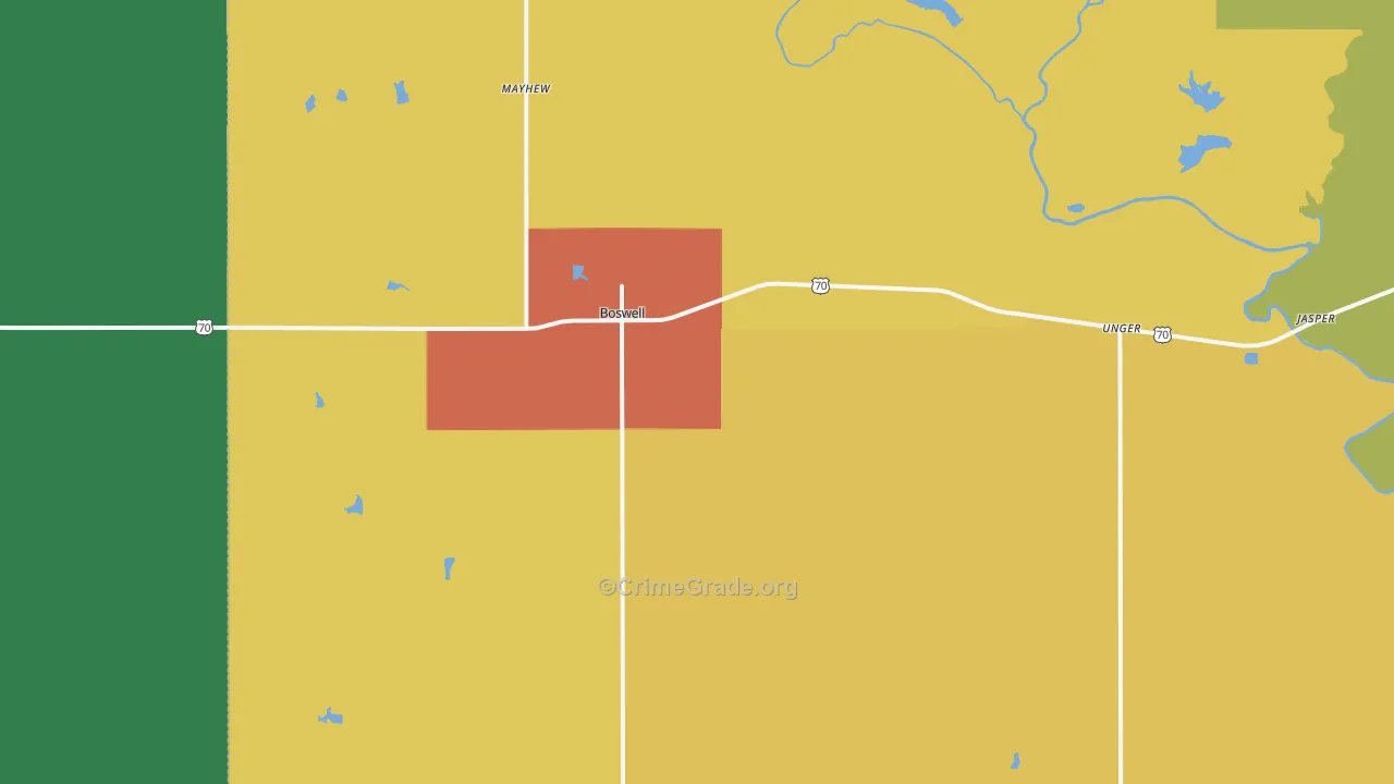 74727, OK Map of Theft Rates