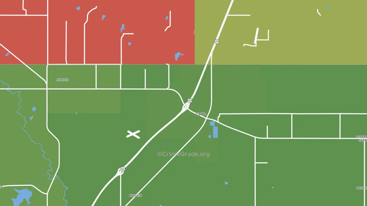 74729, OK Map of Theft Rates