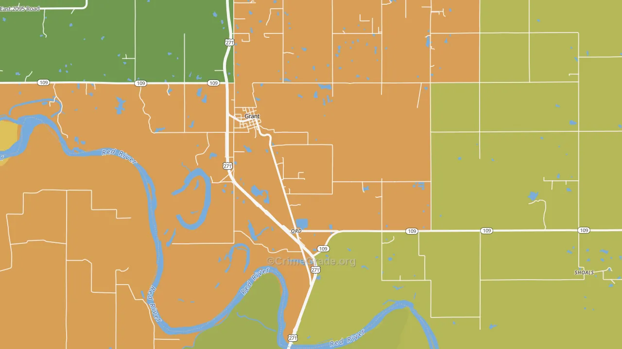 74738, OK Map of Theft Rates
