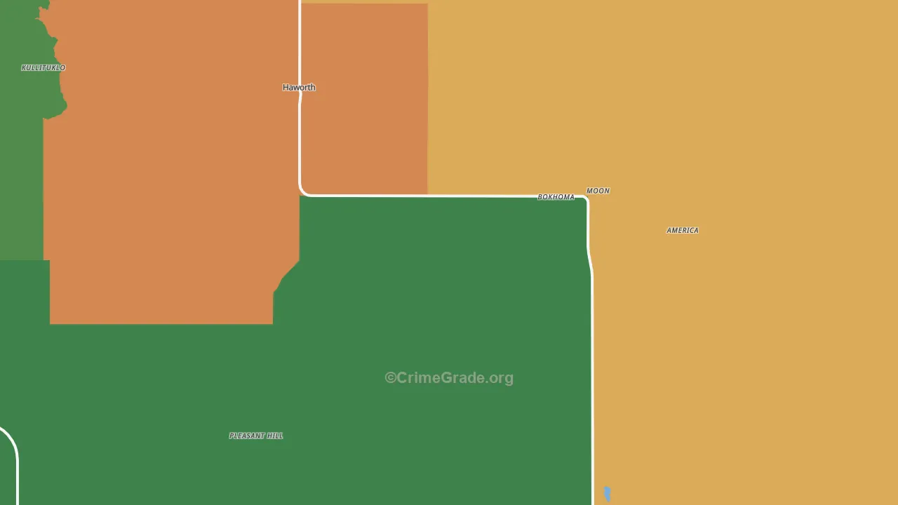 74740, OK Map of Theft Rates