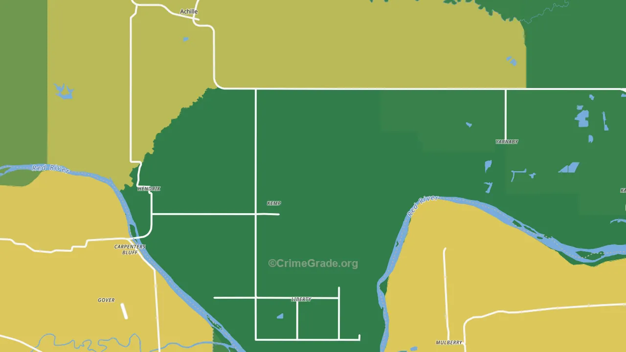 74741, OK Map of Theft Rates