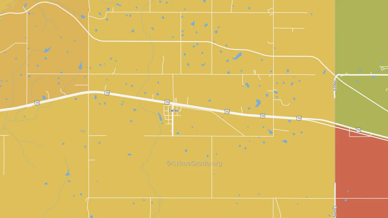 74761, OK Map of Theft Rates