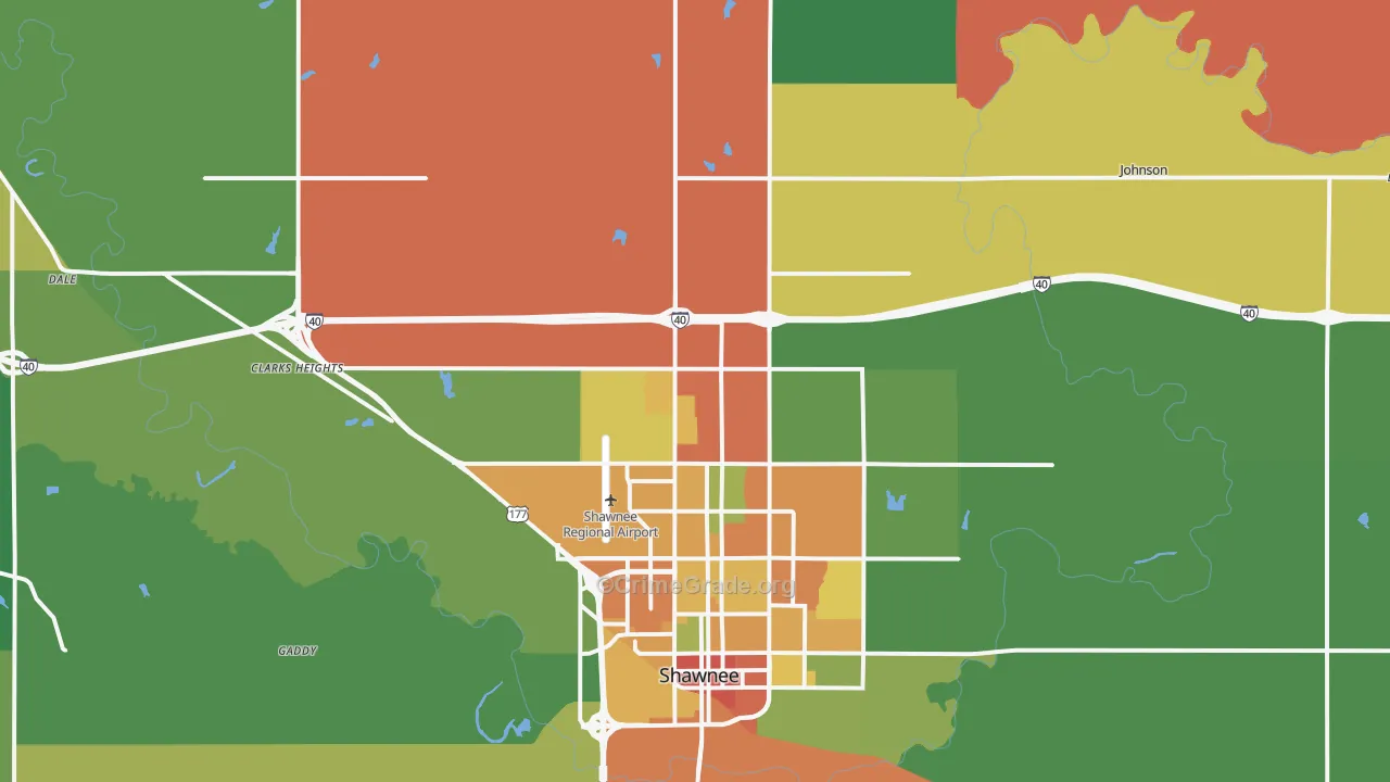 74804, OK Map of Theft Rates