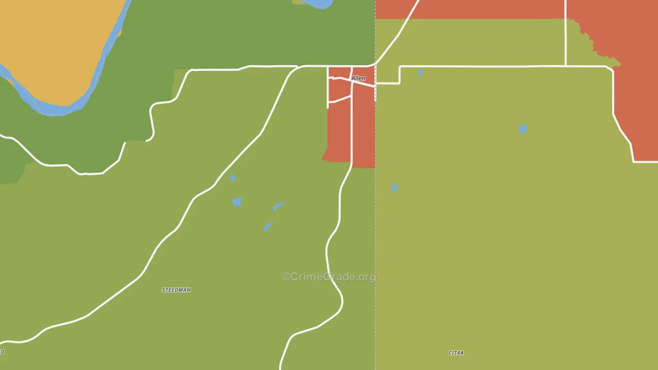 74825, OK Map of Theft Rates