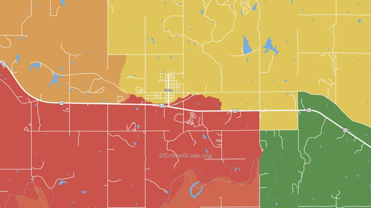 74829, OK Map of Theft Rates