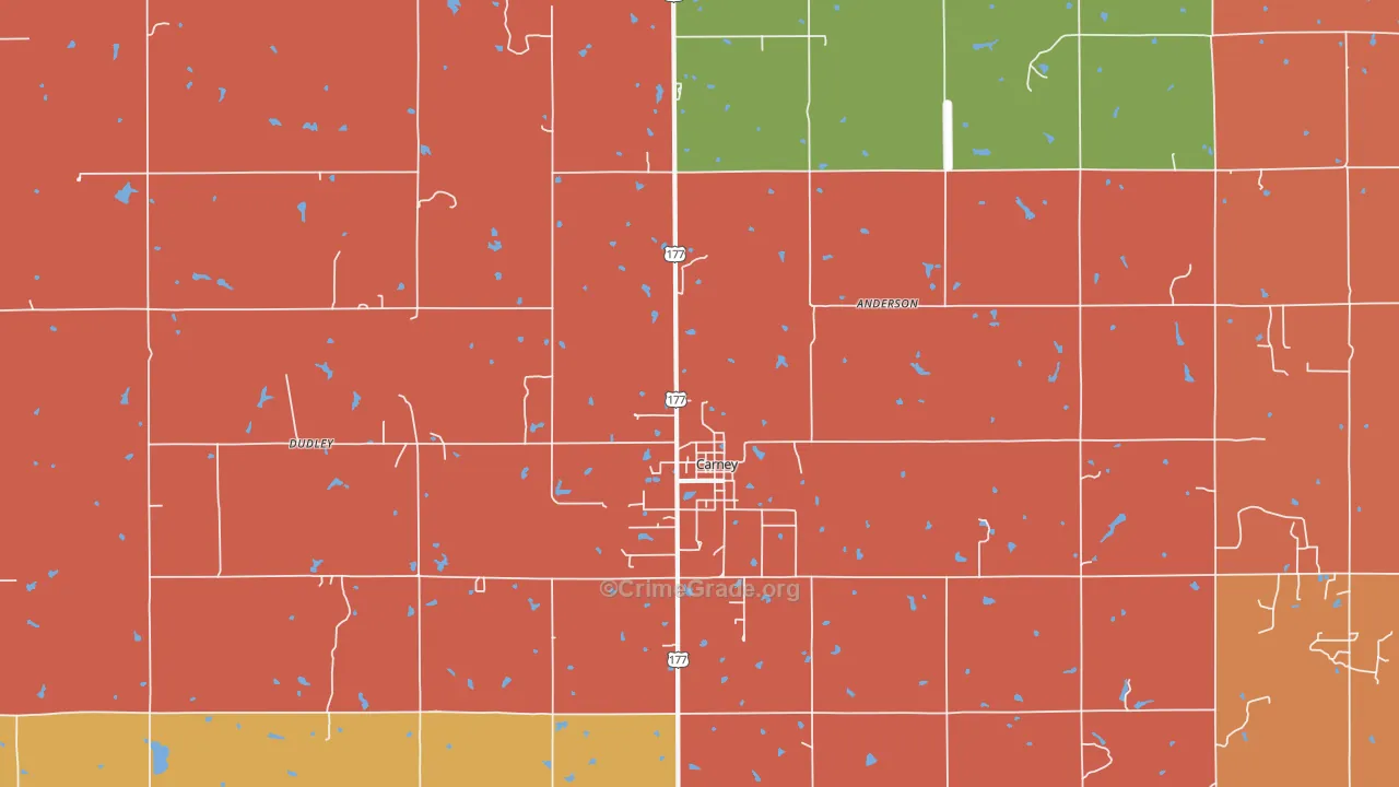 74832, OK Map of Theft Rates