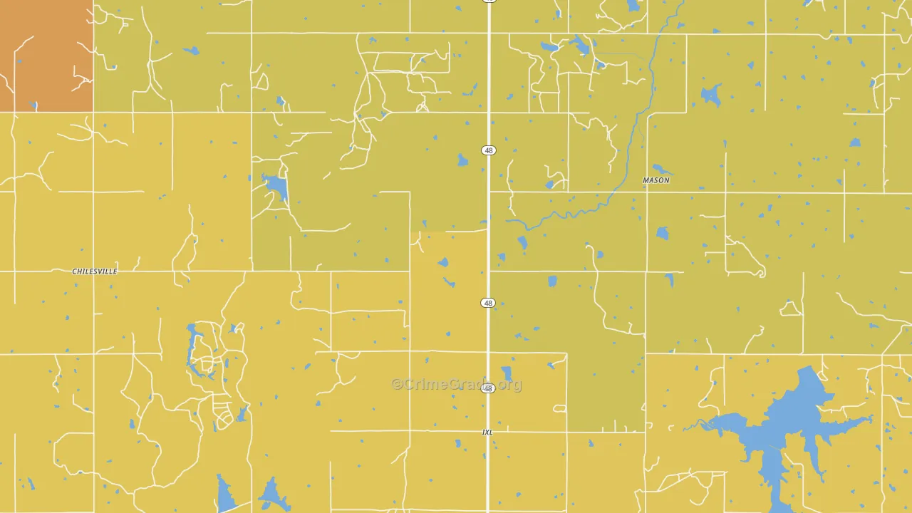 74833, OK Map of Theft Rates