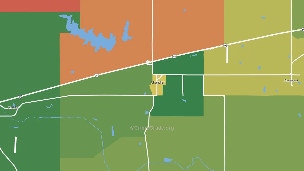 74834, OK Map of Theft Rates