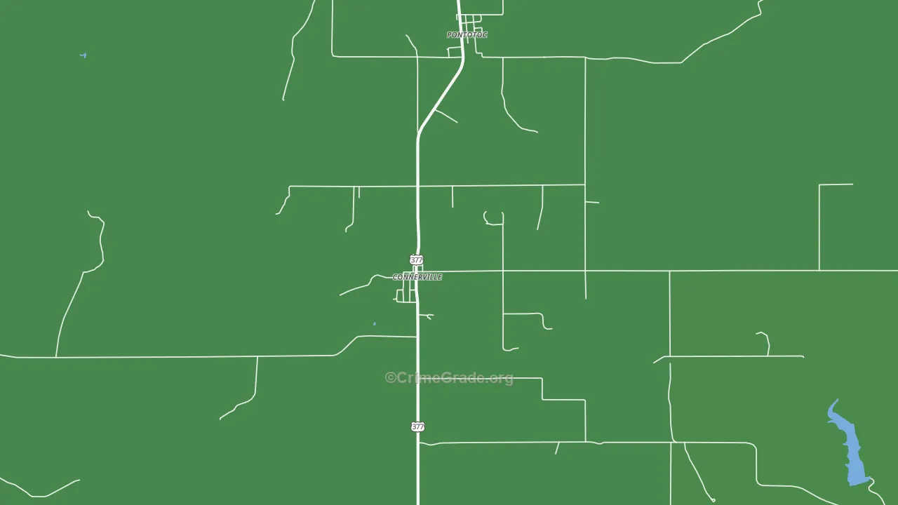 74836, OK Map of Theft Rates