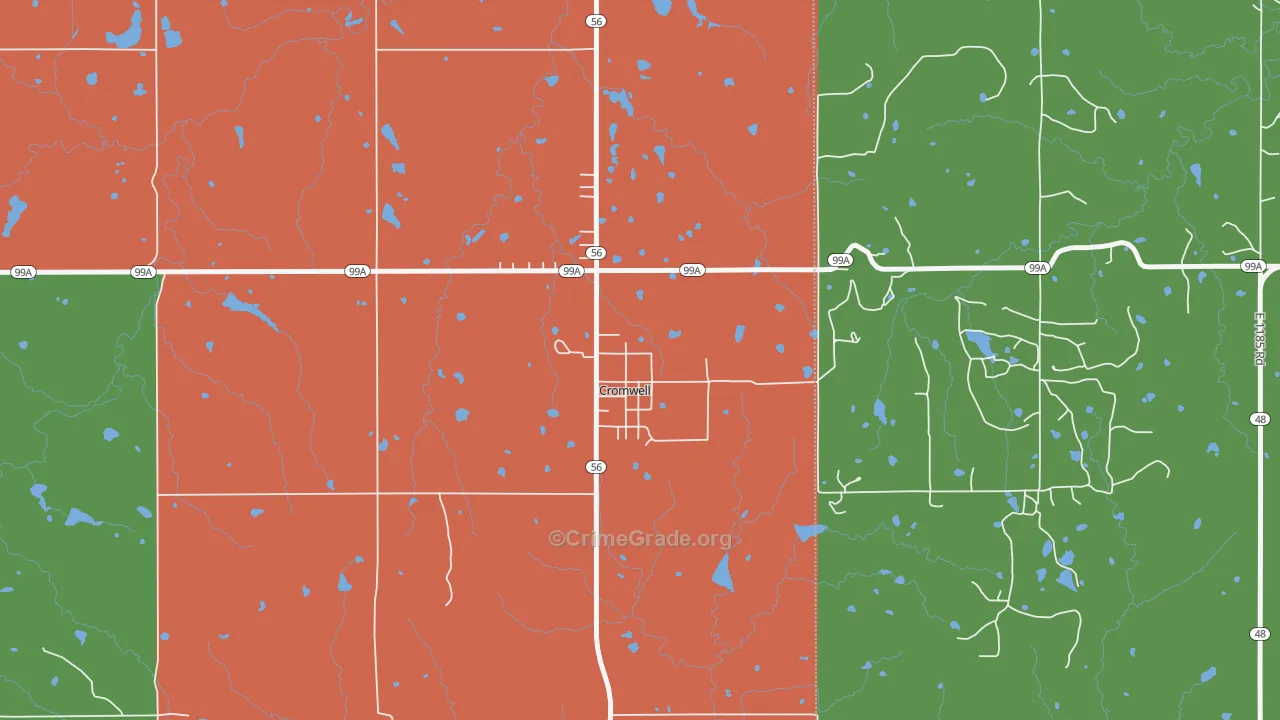 74837, OK Map of Theft Rates