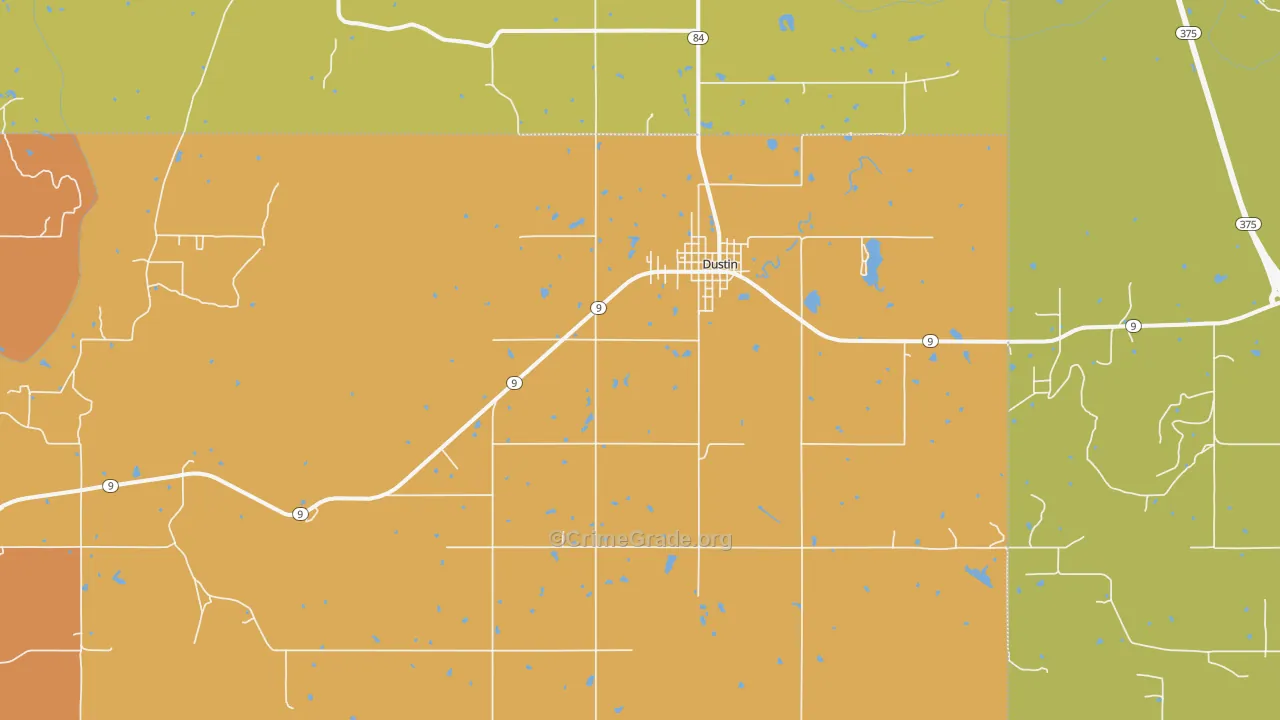 74839, OK Map of Theft Rates
