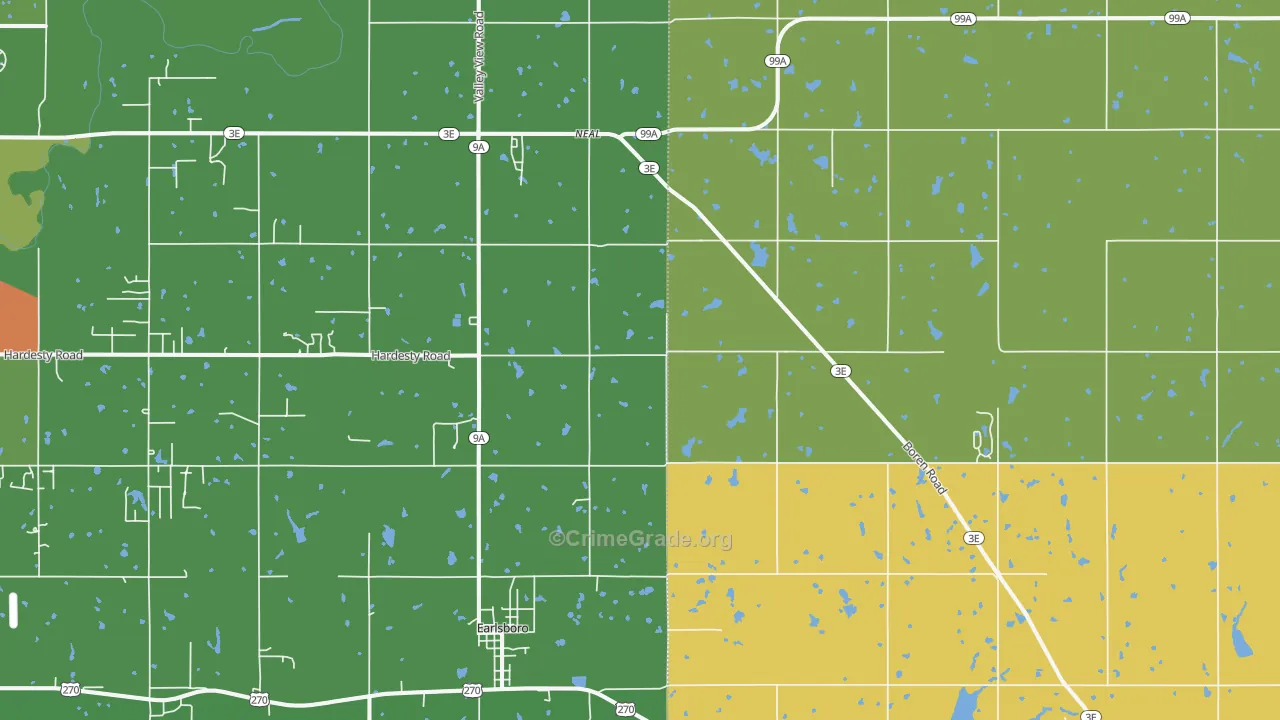74840, OK Map of Theft Rates