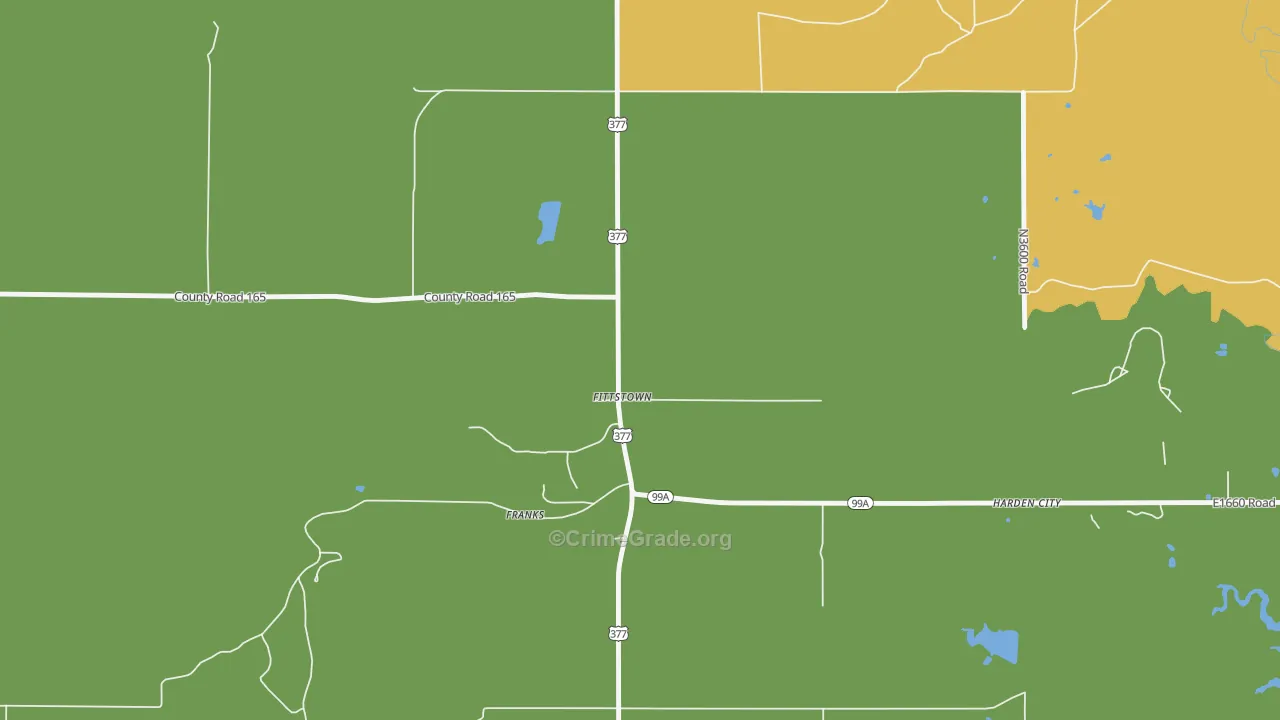 74842, OK Map of Theft Rates