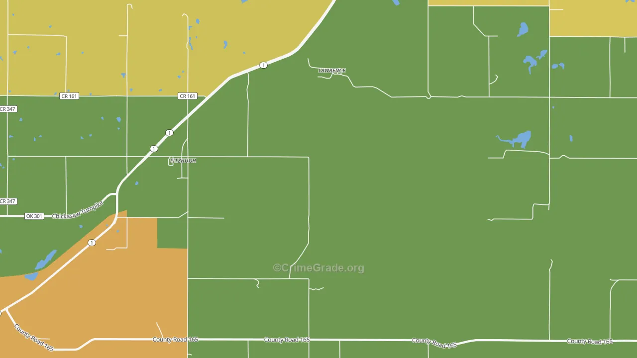 74843, OK Map of Theft Rates